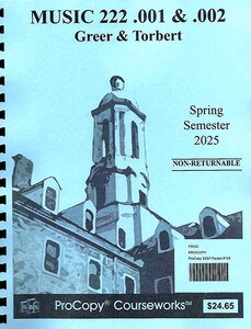 MUSIC 222 Greer Torbert packet 129 cover